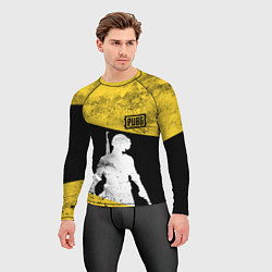 Рашгард мужской PUBG: Yellow Grunge, цвет: 3D-принт — фото 2