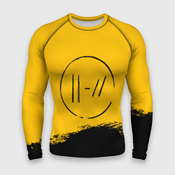 Рашгард мужской 21 Pilots: Yellow Logo, цвет: 3D-принт