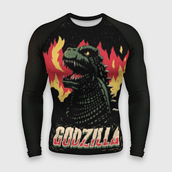 Рашгард мужской Flame Godzilla, цвет: 3D-принт