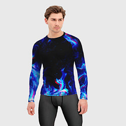 Рашгард мужской СИНИЙ ОГОНЬ ГЛИТЧ, цвет: 3D-принт — фото 2