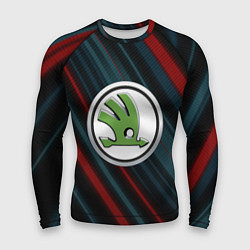 Рашгард мужской Шкода большое лого, цвет: 3D-принт