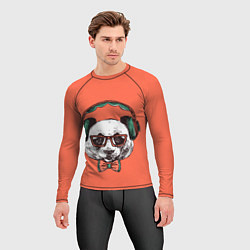 Рашгард мужской Панда-меломан, цвет: 3D-принт — фото 2