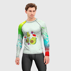 Рашгард мужской Новогодние Авокадо, цвет: 3D-принт — фото 2