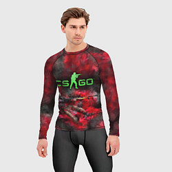 Рашгард мужской CS GO Red heat, цвет: 3D-принт — фото 2
