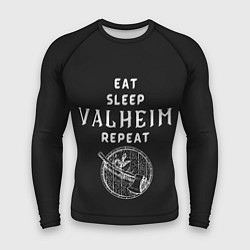 Мужской рашгард Eat Sleep Valheim Repeat