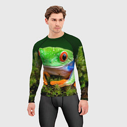 Рашгард мужской Тропическая лягушка, цвет: 3D-принт — фото 2