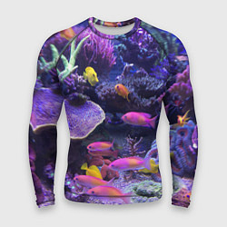 Рашгард мужской Коралловые рыбки, цвет: 3D-принт