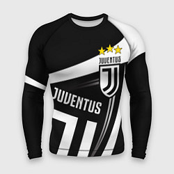 Рашгард мужской JUVENTUS ЮВЕНТУС ПОЛОСЫ, цвет: 3D-принт