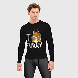 Рашгард мужской I love furry, цвет: 3D-принт — фото 2