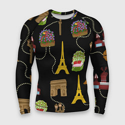 Рашгард мужской Париж, цвет: 3D-принт