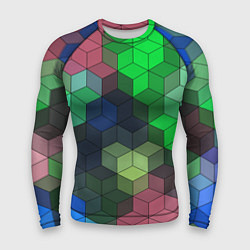 Рашгард мужской Разноцветный геометрический уз, цвет: 3D-принт