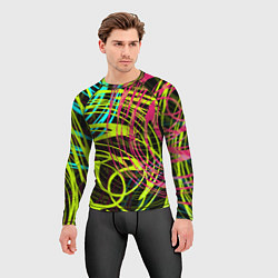Рашгард мужской Разноцветные спирали, цвет: 3D-принт — фото 2