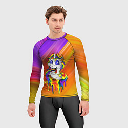 Рашгард мужской Единорог Unicorn Rainbow Z, цвет: 3D-принт — фото 2