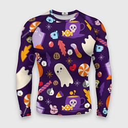 Мужской рашгард HALLOWEEN BTS BT21 PATTERN БТ21 БТС ХЕЛЛОУИН