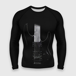 Рашгард мужской ЧЕРНАЯ ЭЛЕКТРОГИТАРА, цвет: 3D-принт