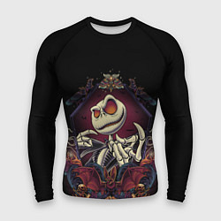 Рашгард мужской Скелет Хэллоуин, цвет: 3D-принт