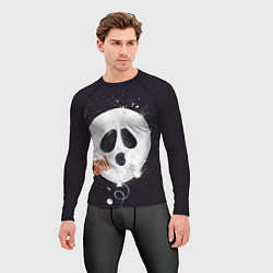 Рашгард мужской Шарик-пугайка черный, полиэстер, цвет: 3D-принт — фото 2