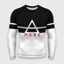 Рашгард мужской Thirty Seconds to Mars черно-белая, цвет: 3D-принт