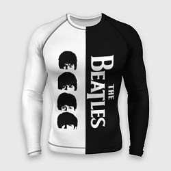 Рашгард мужской The Beatles черно - белый партер, цвет: 3D-принт