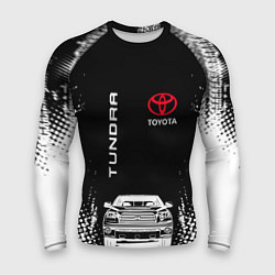 Рашгард мужской Toyota Tundra Следы шин, цвет: 3D-принт
