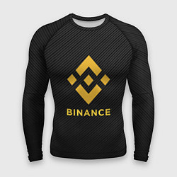 Рашгард мужской БИНАНС ЛОГО CARBON BINANCE LOGO, цвет: 3D-принт