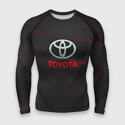 Рашгард мужской Toyota Тонкие линии неона, цвет: 3D-принт