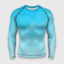 Рашгард мужской Голубые облака, цвет: 3D-принт