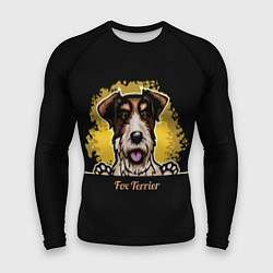 Рашгард мужской Фокстерьер Fox terrier, цвет: 3D-принт