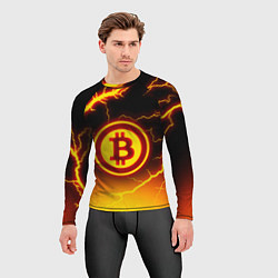 Рашгард мужской ОГНЕННЫЙ БИТКОИН HODL IT BITCOIN, цвет: 3D-принт — фото 2