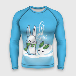 Рашгард мужской Let it snow Зайчик и снежок, цвет: 3D-принт