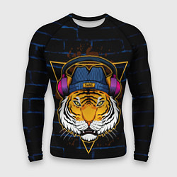 Рашгард мужской Тигр в наушниках SWAG, цвет: 3D-принт