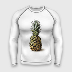 Рашгард мужской Pineapple watercolor, цвет: 3D-принт