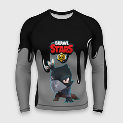 Мужской рашгард BRAWL STARS MECHA CROW подтеки красок