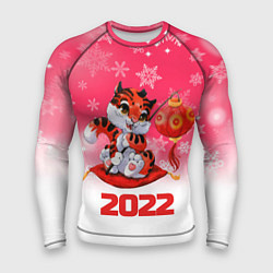 Рашгард мужской Китайский тигр 2022 Новый год, цвет: 3D-принт