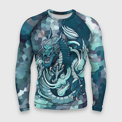 Рашгард мужской Дракон-стихия воды, цвет: 3D-принт