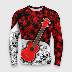 Рашгард мужской Гитара Розы Контраст, цвет: 3D-принт