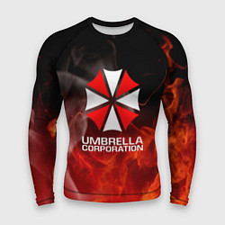 Рашгард мужской Umbrella Corporation пламя, цвет: 3D-принт