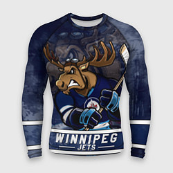 Рашгард мужской Виннипег Джетс, Winnipeg Jets Маскот, цвет: 3D-принт