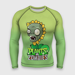 Мужской рашгард Plants vs Zombies зомби-подсолнух