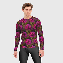 Рашгард мужской Полевые цветы паттерн, цвет: 3D-принт — фото 2