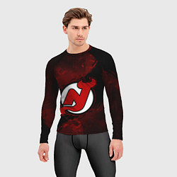 Рашгард мужской New Jersey Devils, Нью Джерси Девилз, цвет: 3D-принт — фото 2