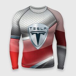 Рашгард мужской Tesla - Logo Style, цвет: 3D-принт