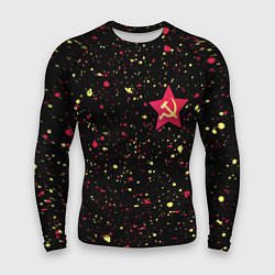 Мужской рашгард СОВЕТСКИЙ СОЮЗ - СЕРП И МОЛОТ - Краски