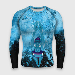 Рашгард мужской Спортивное плавание Голубая вода, цвет: 3D-принт