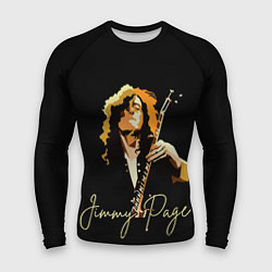 Рашгард мужской Led Zeppelin Лед Зеппелин Jimmy Page, цвет: 3D-принт