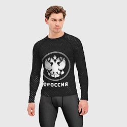 Рашгард мужской РОССИЯ - ГЕРБ Потертости, цвет: 3D-принт — фото 2