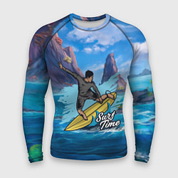 Рашгард мужской Серфинг Surf, цвет: 3D-принт