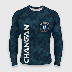 Рашгард мужской CHANGAN - КАМУФЛЯЖ СИНИЙ, цвет: 3D-принт
