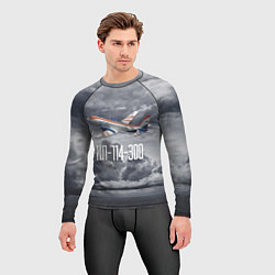 Рашгард мужской Пассажирский самолет: Ил 114-300, цвет: 3D-принт — фото 2