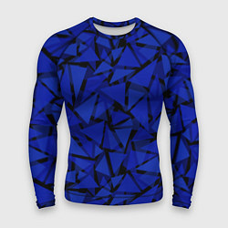 Рашгард мужской Синие треугольники-геометрический узор, цвет: 3D-принт